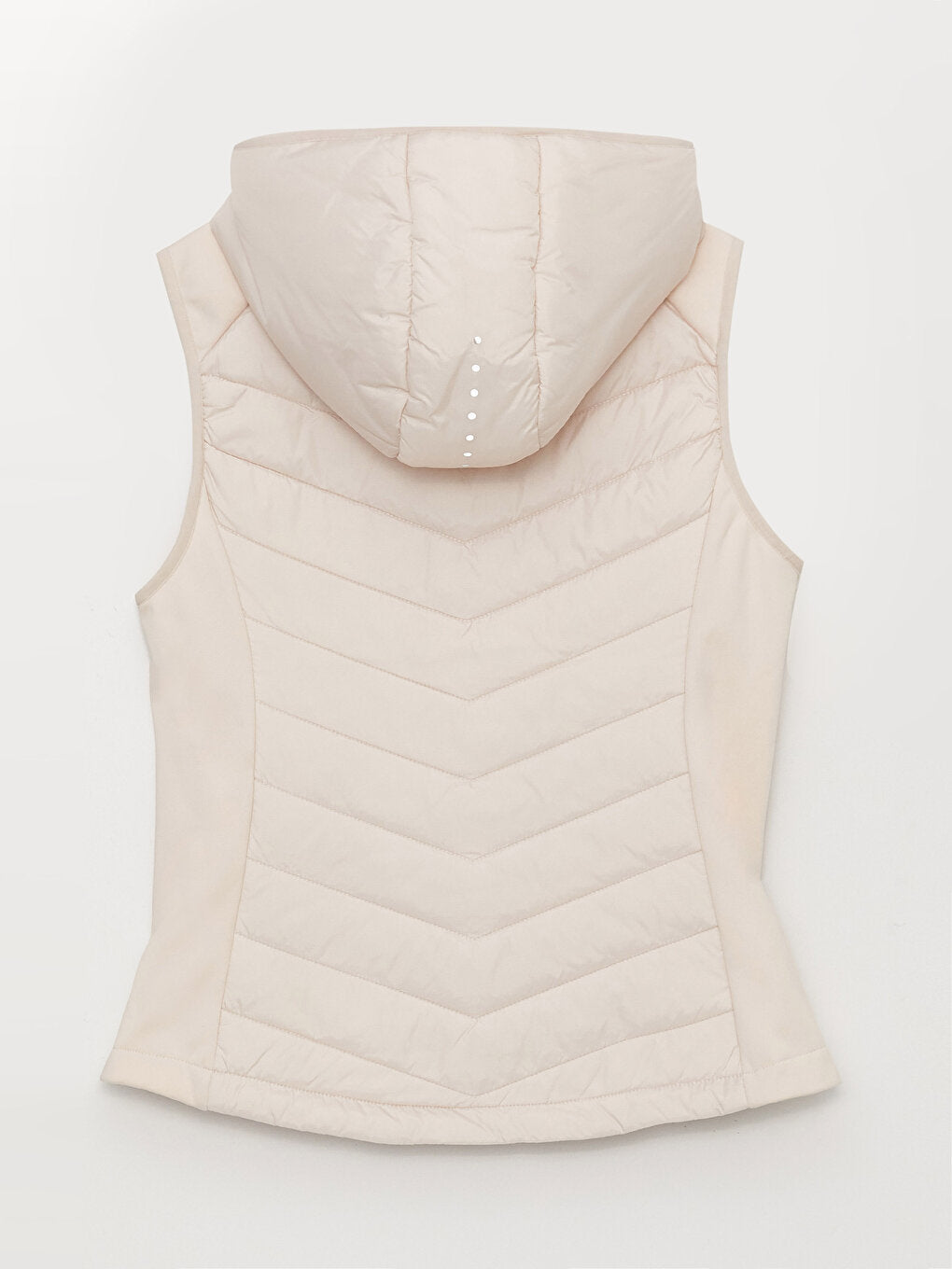 Hooded Reflective Printed Women's Puffer Vest