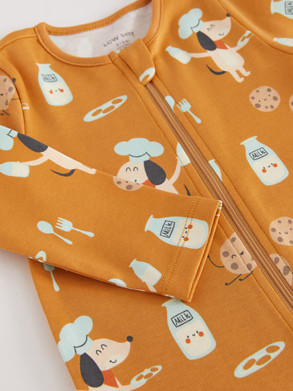 Long Sleeve Patterned Baby Boy 3-Piece Set