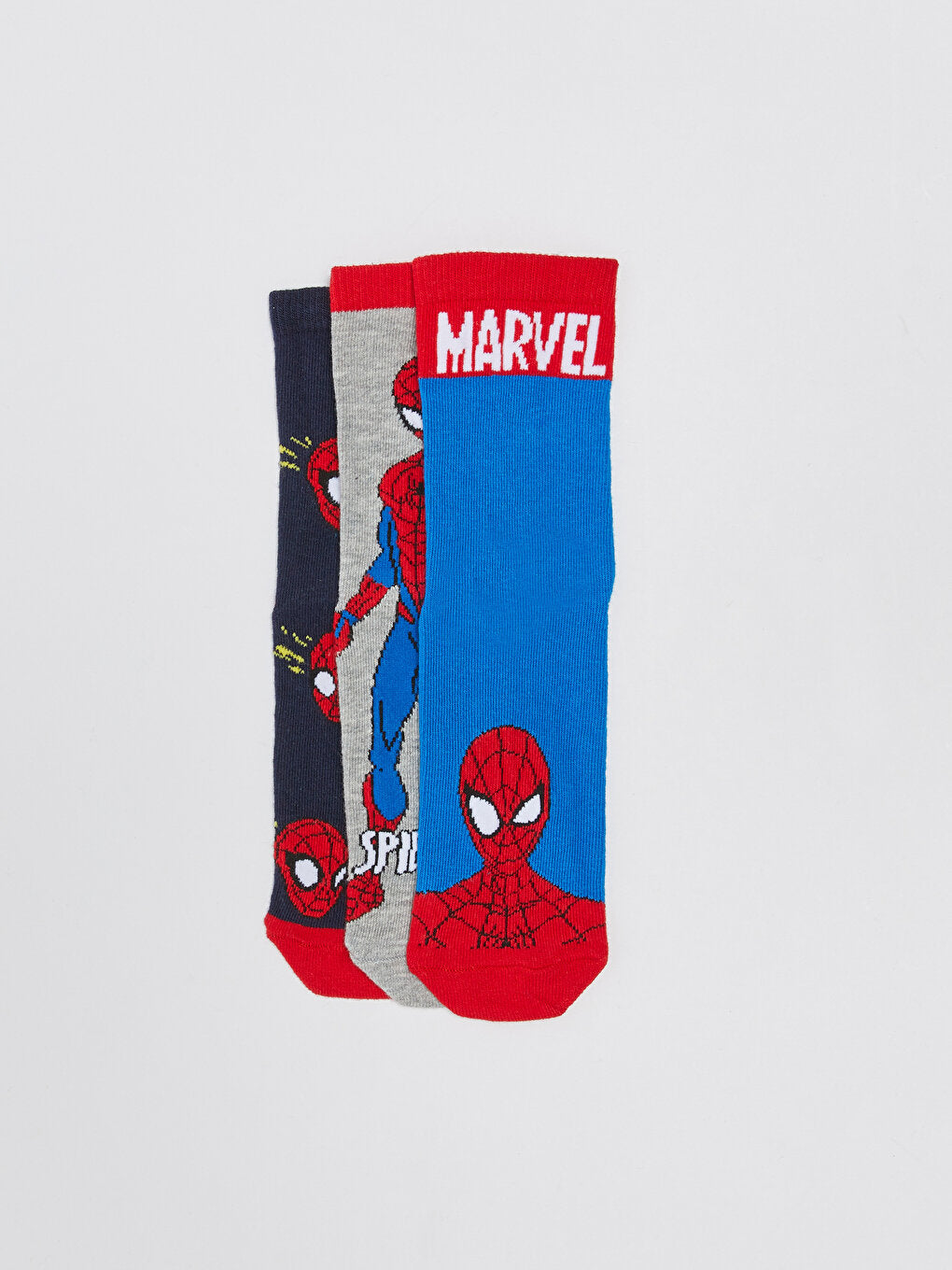 Spiderman Patterned Boy Socks 3-pack