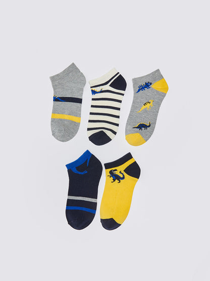 Patterned Boy's Booties Socks 5-pack