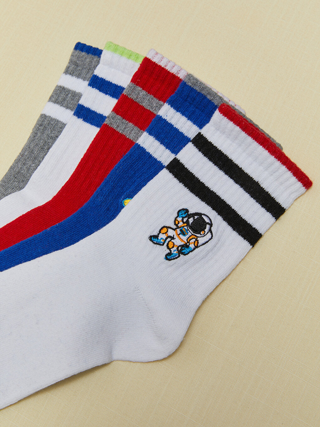 Embroidered Boy Socks Pack of 5