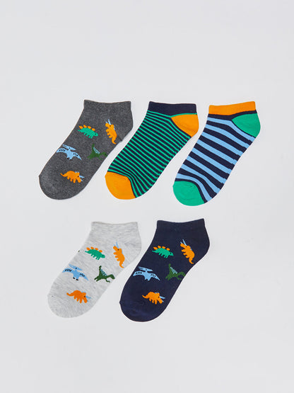 Patterned Boy's Booties Socks 5-pack