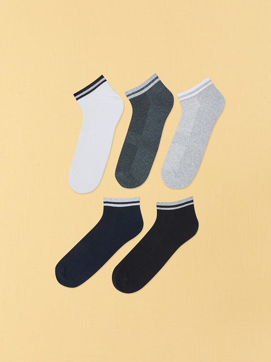 Striped Men's Booties Socks 5-pack