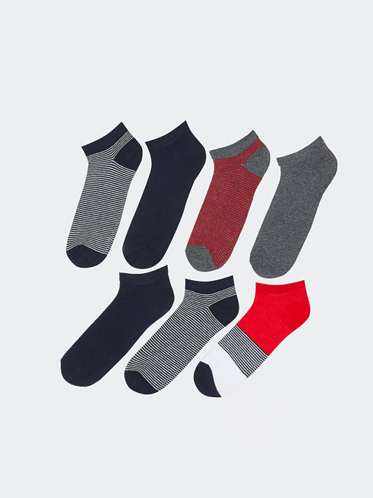 Patterned Men's Booties Socks 7-pack