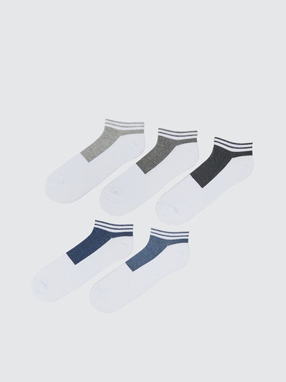 Patterned Men's Booties Socks 5 pcs