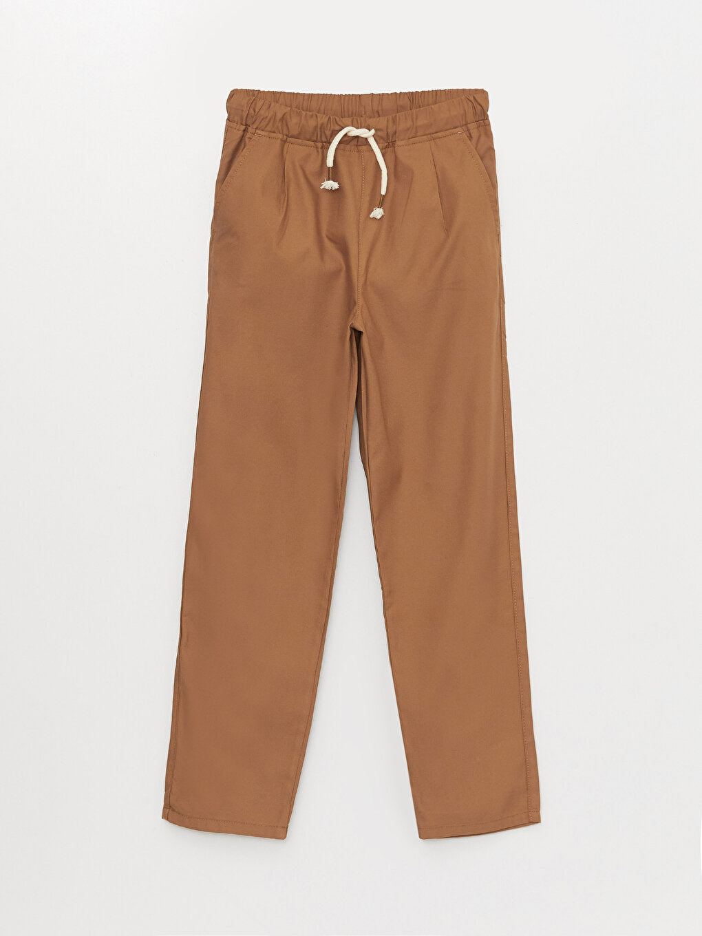 Basic Gabardine Boy's Trousers with Elastic Waist