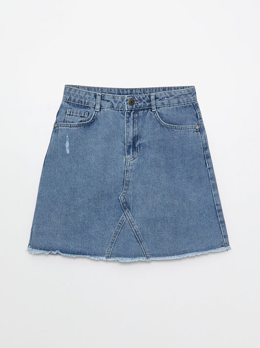 Basic Girl's Jean Skirt