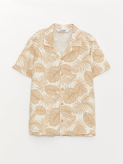 Patterned Short Sleeve Boy's Shirt