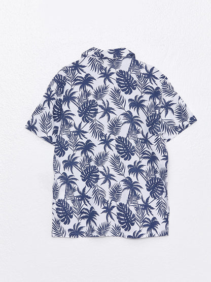 Patterned Short Sleeve Boy's Shirt