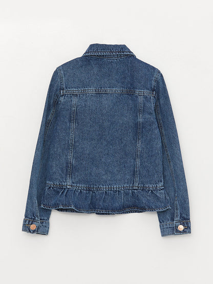 Shirt Collar Girl's Jean Jacket