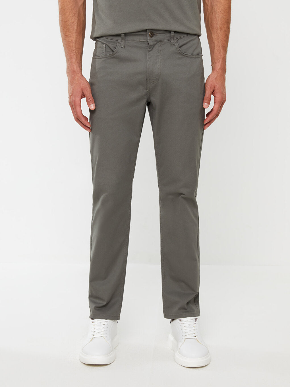 Slim Fit Gabardine Men's Chino Trousers