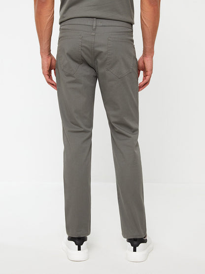 Slim Fit Gabardine Men's Chino Trousers