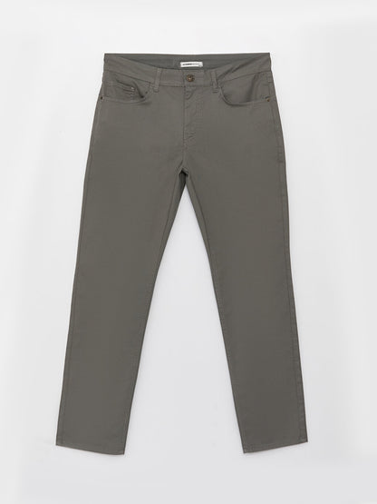 Slim Fit Gabardine Men's Chino Trousers