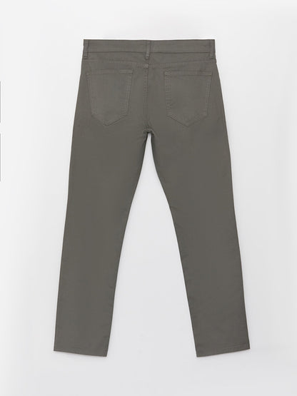 Slim Fit Gabardine Men's Chino Trousers