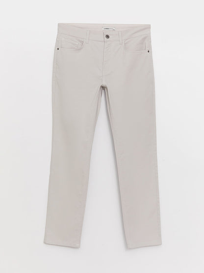 Slim Fit Gabardine Men's Chino Trousers