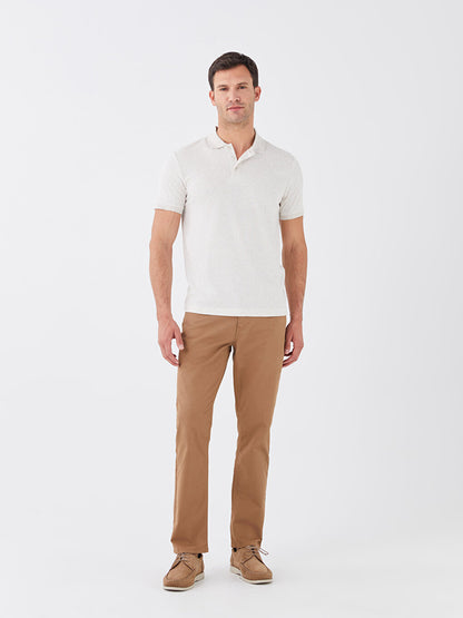 Slim Fit Gabardine Men's Chino Trousers