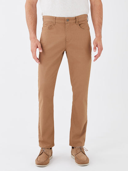 Slim Fit Gabardine Men's Chino Trousers