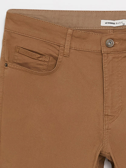 Slim Fit Gabardine Men's Chino Trousers