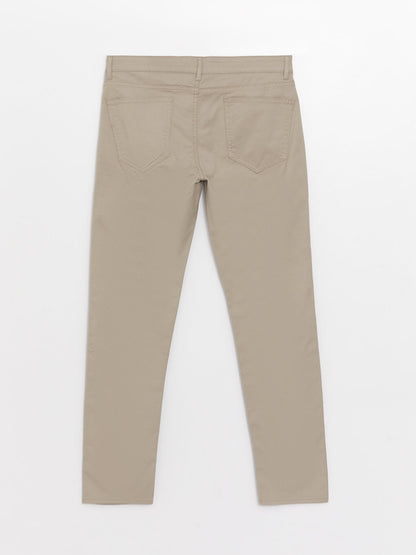 Slim Fit Gabardine Men's Chino Trousers