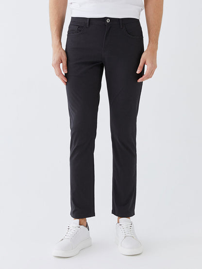 Slim Fit Gabardine Men's Chino Trousers