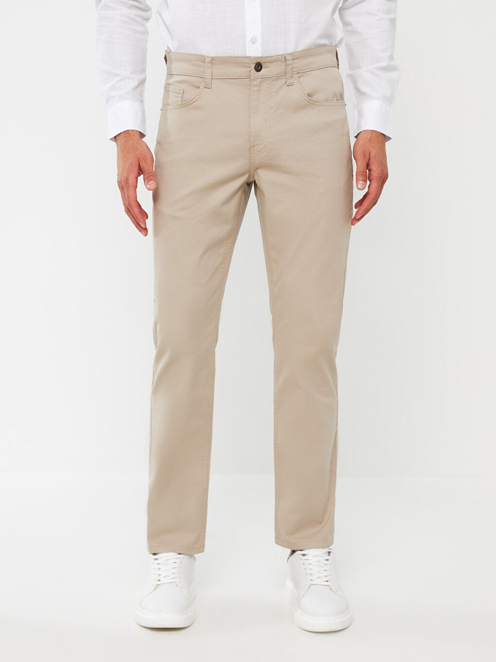 Slim Fit Gabardine Men's Chino Trousers