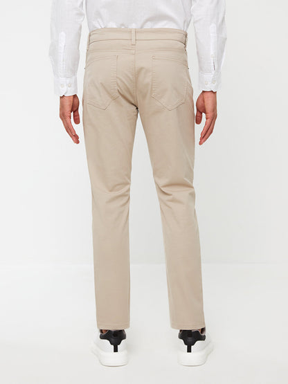 Slim Fit Gabardine Men's Chino Trousers