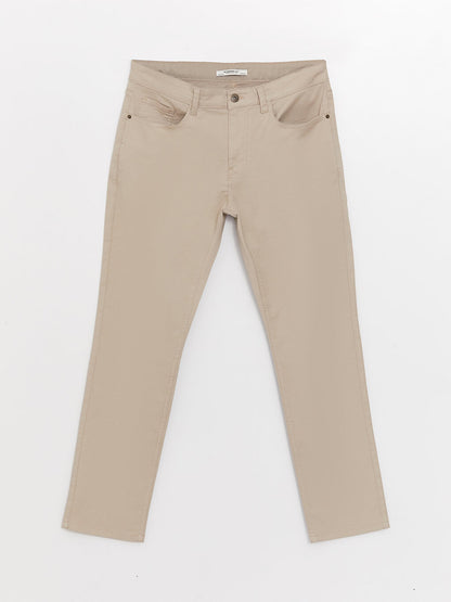 Slim Fit Gabardine Men's Chino Trousers