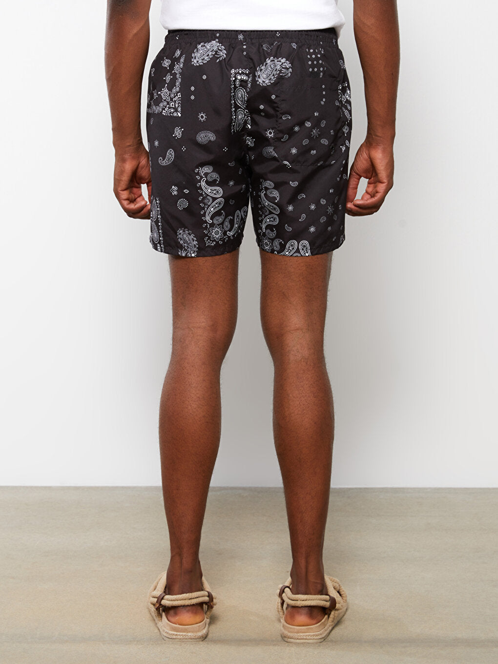 Short Patterned Men's Swim Shorts