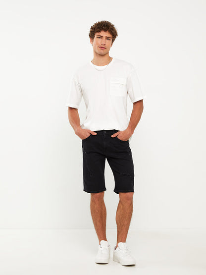 Skinny Fit Men's Jean Shorts