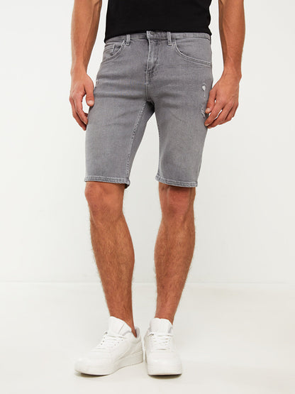 Extra Slim Fit Men's Jean Shorts