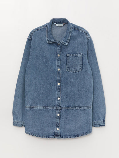 Shirt Collar Girl's Jean Jacket