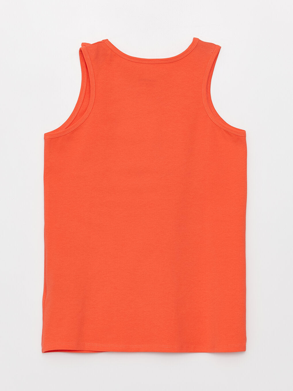 Crew Neck Ruffle Detailed Girl's Tank Top