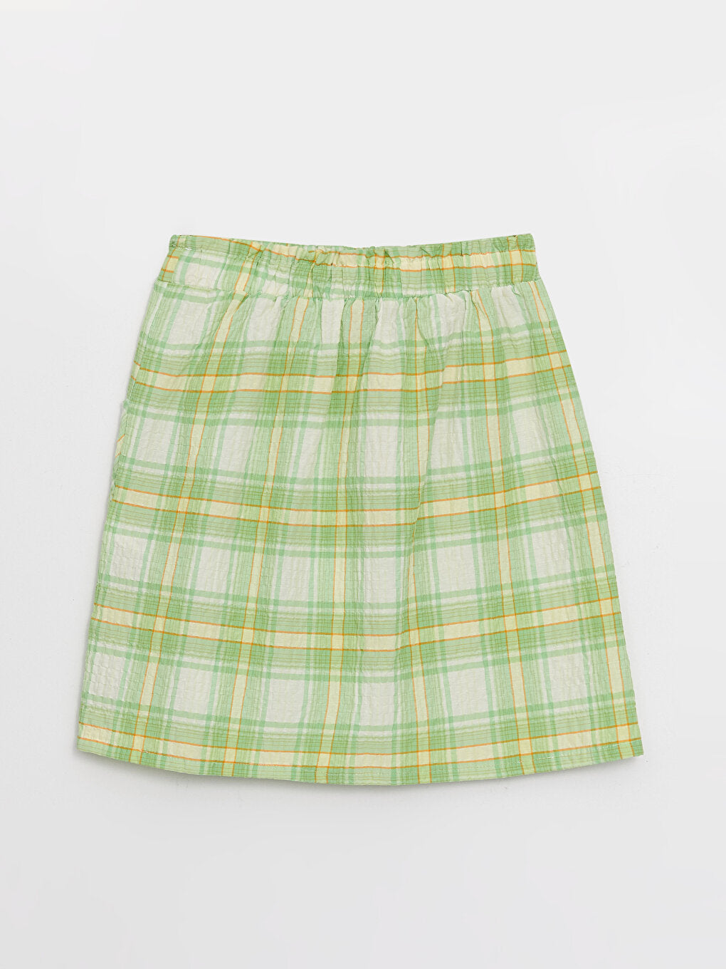 Plaid Girl's Skirt with Elastic Waist