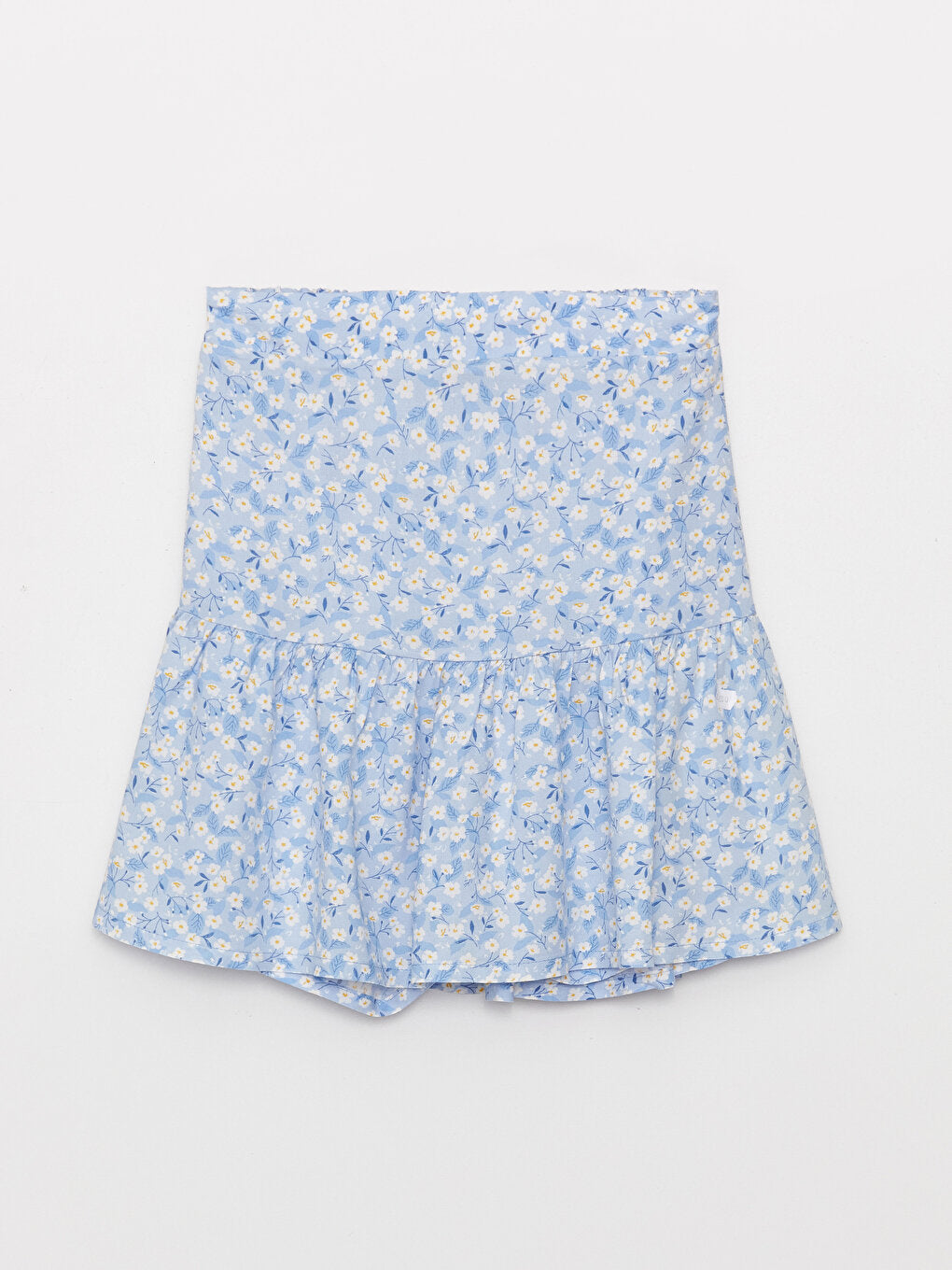 Patterned Girl's Skirt with Elastic Waist