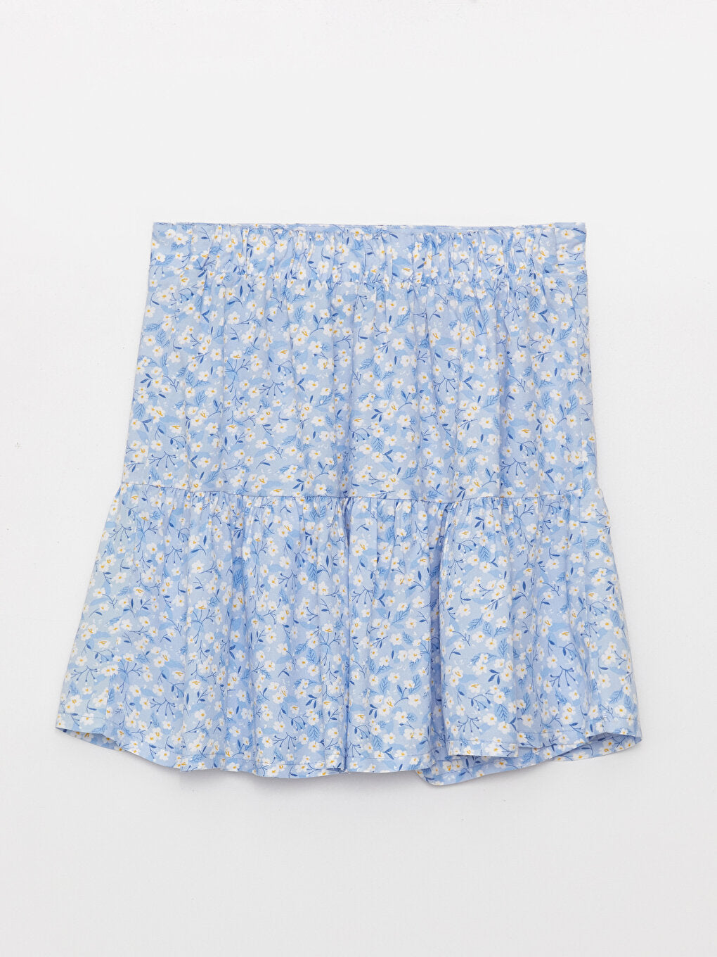 Patterned Girl's Skirt with Elastic Waist