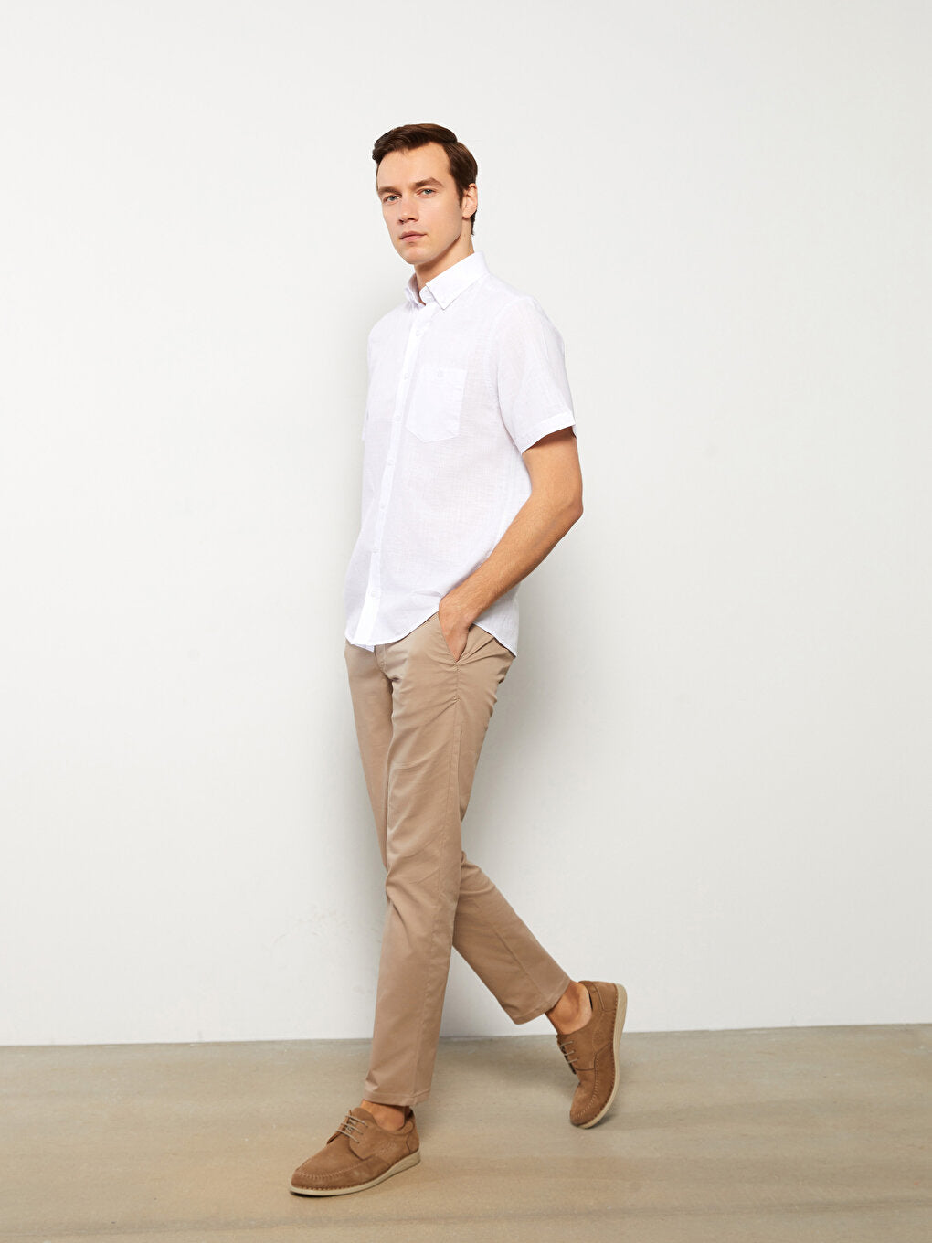 Slim Fit Gabardine Men's Chino Trousers