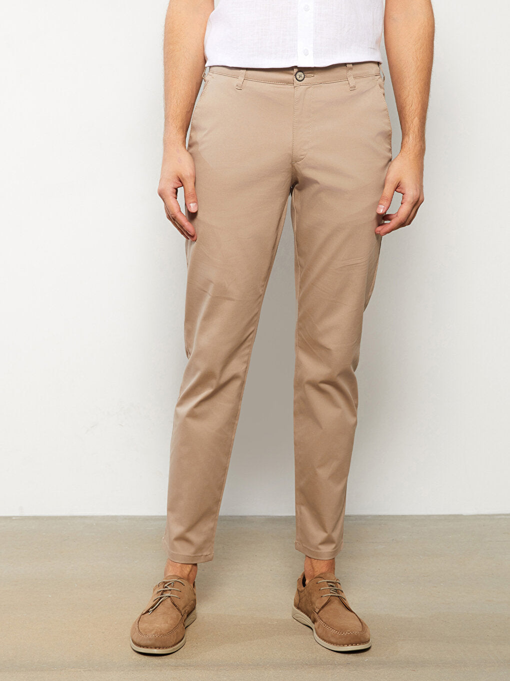 Slim Fit Gabardine Men's Chino Trousers