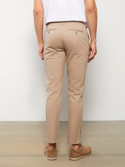 Slim Fit Gabardine Men's Chino Trousers