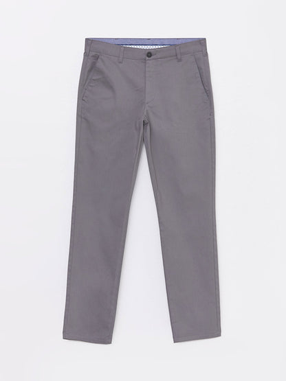 Slim Fit Gabardine Men's Chino Trousers