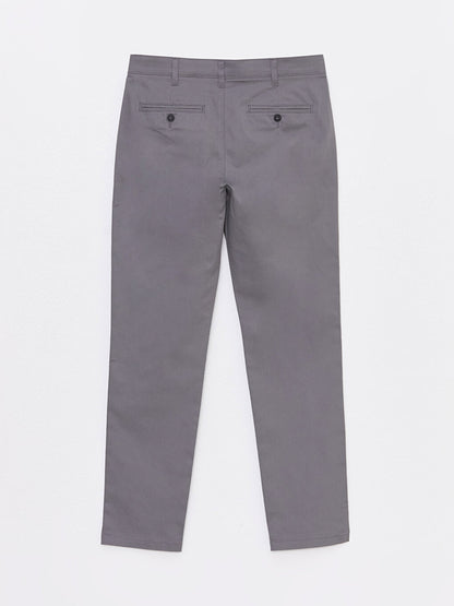 Slim Fit Gabardine Men's Chino Trousers