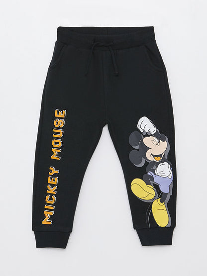 Elastic Waist Mickey Mouse Printed Baby Boy Tracksuit Bottom