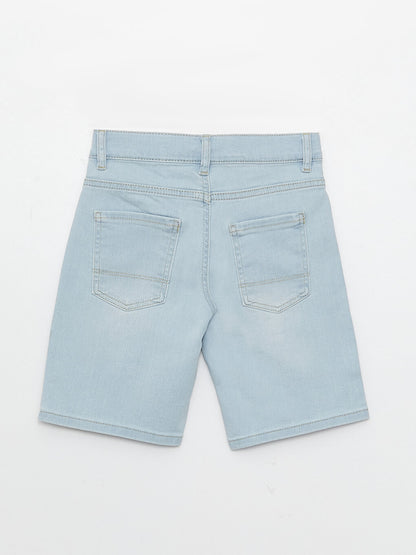 Ripped Detailed Boy Jean Shorts