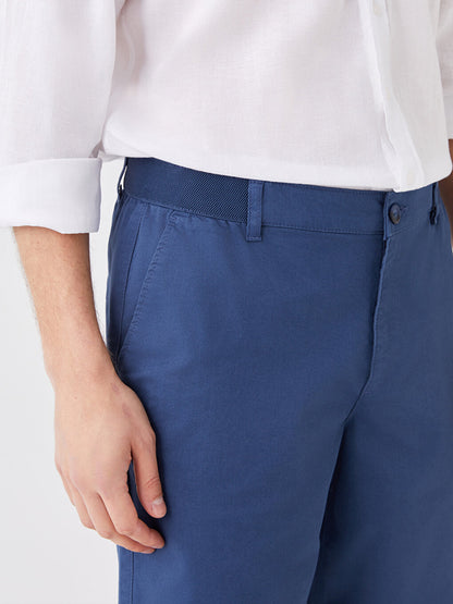 Comfortable Fit Gabardine Men's Bermuda Shorts