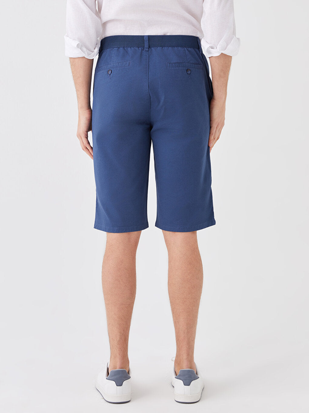 Comfortable Fit Gabardine Men's Bermuda Shorts