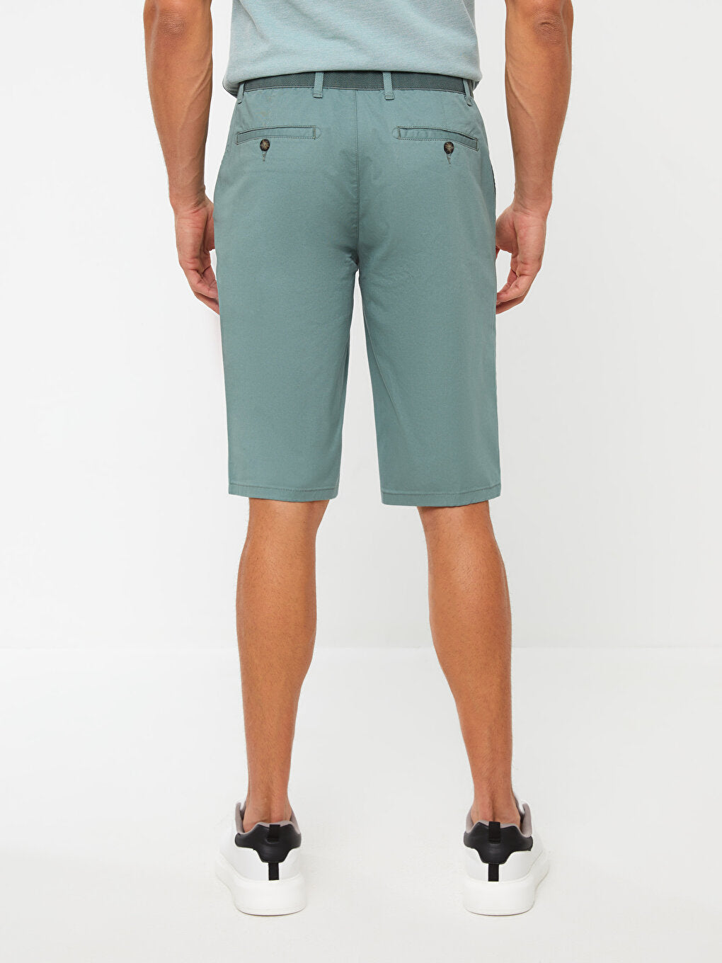 Comfortable Fit Gabardine Men's Bermuda Shorts