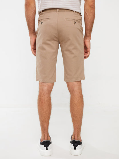 Comfortable Fit Gabardine Men's Bermuda Shorts