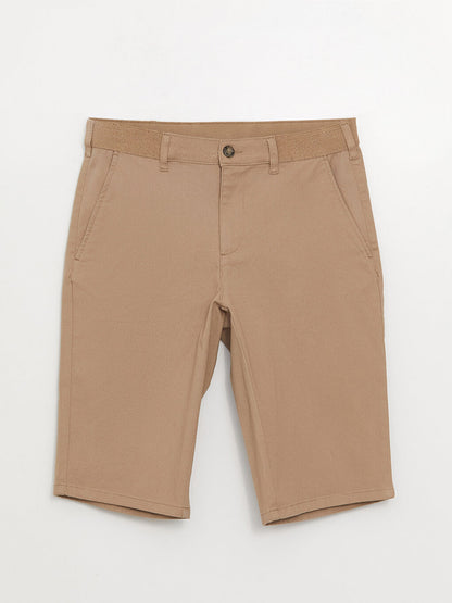 Comfortable Fit Gabardine Men's Bermuda Shorts