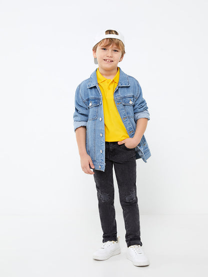 Super Skinny Fit Ripped Detailed Boy's Jean Trousers