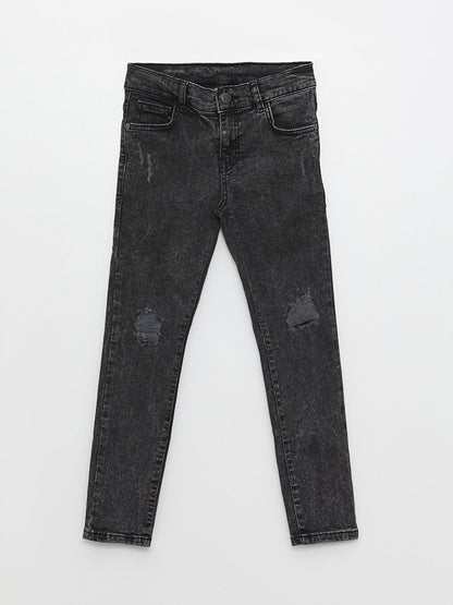 Super Skinny Fit Ripped Detailed Boy's Jean Trousers