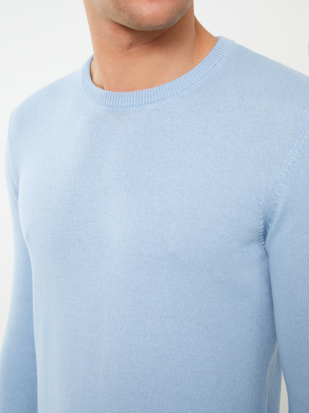 Crew Neck Long Sleeve Men's Knitwear Sweater